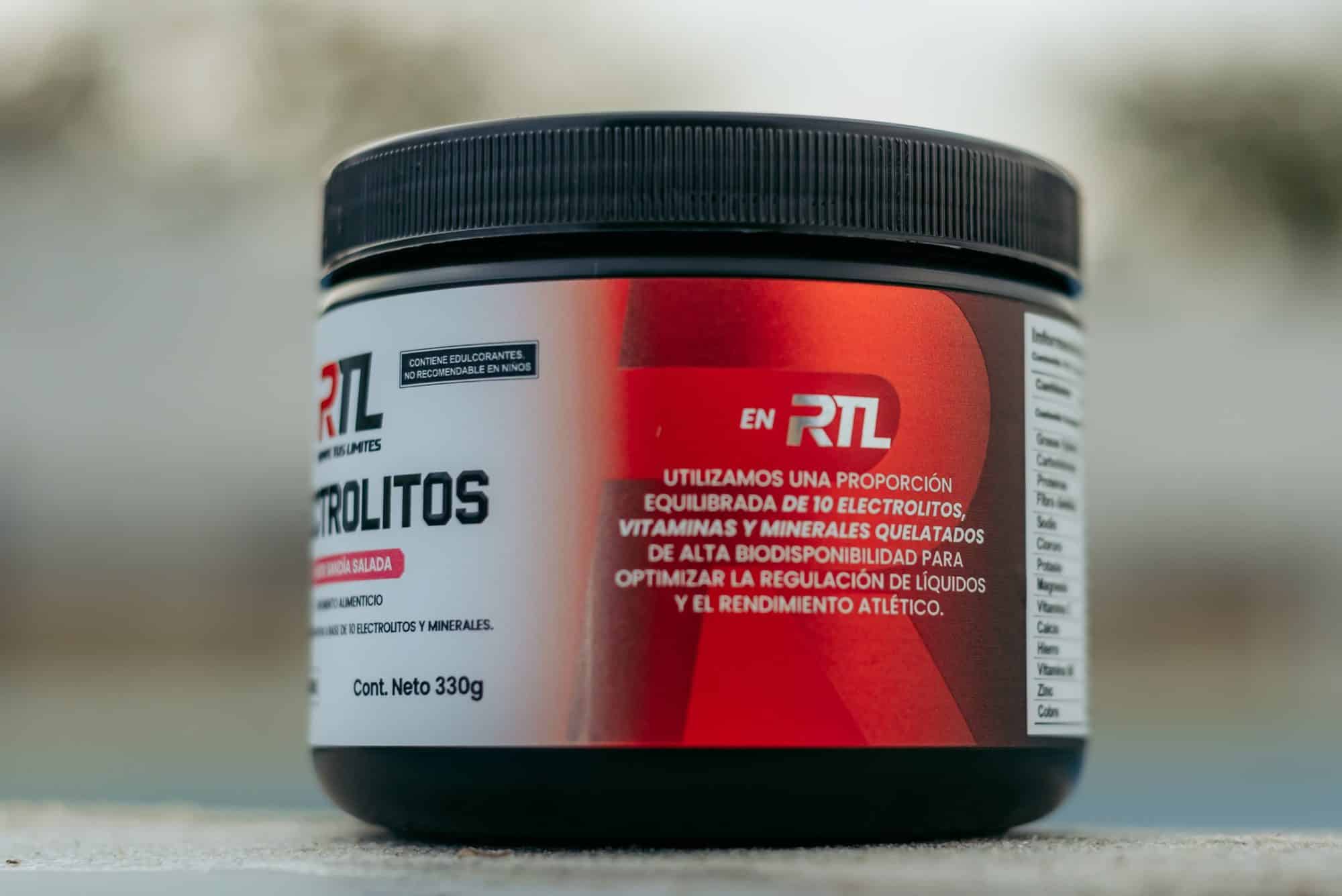 Detalle de la etiqueta de Electrolitos RTL con la descripción de la fórmula
